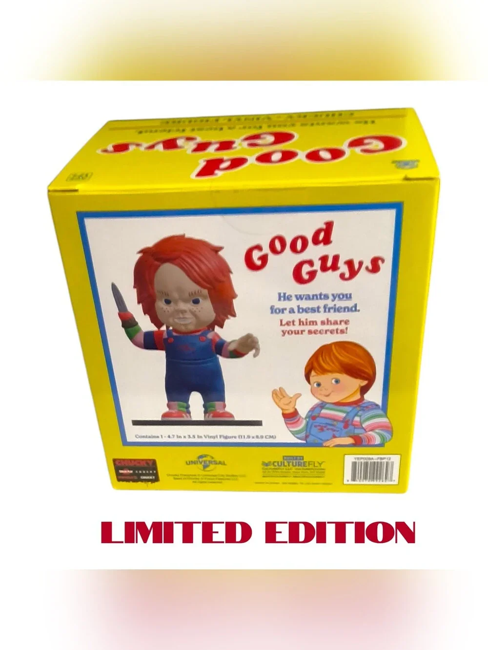 Good Guy Chucky Vinyl Figure - Orange Hair, Blue Outfit (Limited Edition)